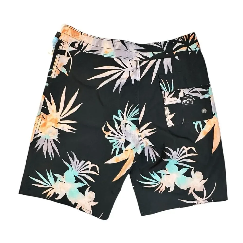 NWT Billabong Youth Boys Recycler Pro Board Shorts Black Floral - Size 26